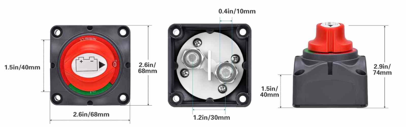 battery switch size battery switch size