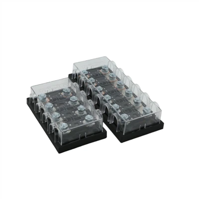 100A 48V ANM MEGA Inline Fuse Holder Bolt-Down Studs 4 Txoj Kev 6 Txoj Kev Fuse Box